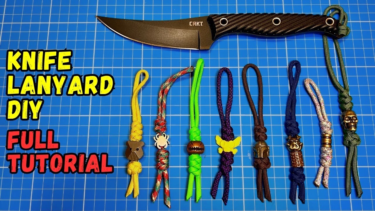 How to Make Paracord Knife Lanyards DIY Tutorial for EDC, Tactical & Outdoor Survival Fixed Blades