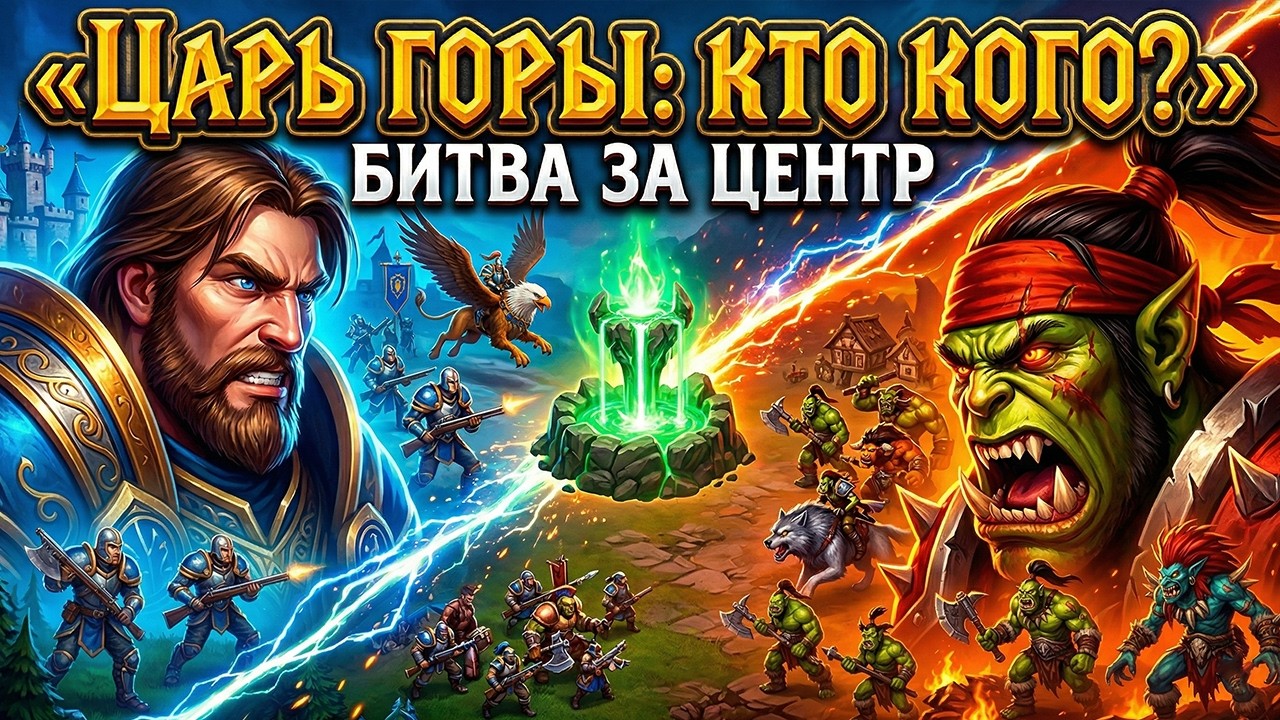 ОДИН ПРОТИВ СЕМИ? БИТВА ЗА ЦЕНТР. Царь Горы в Warcraft 3 Reforged
