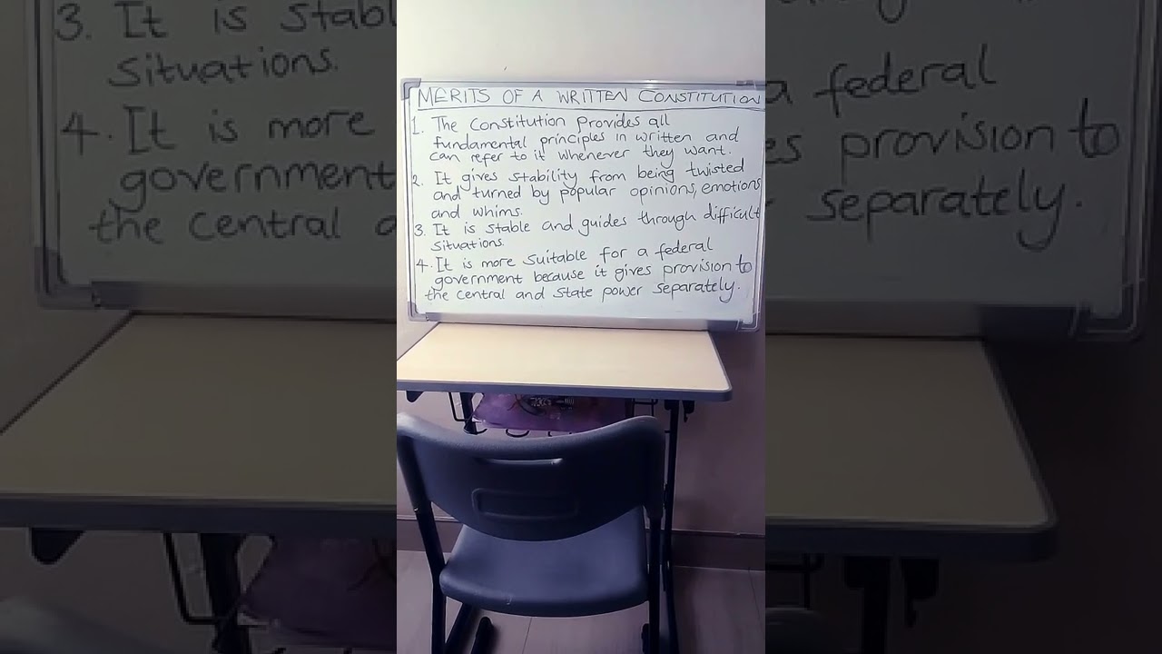 grade 10. merits of a written constitution