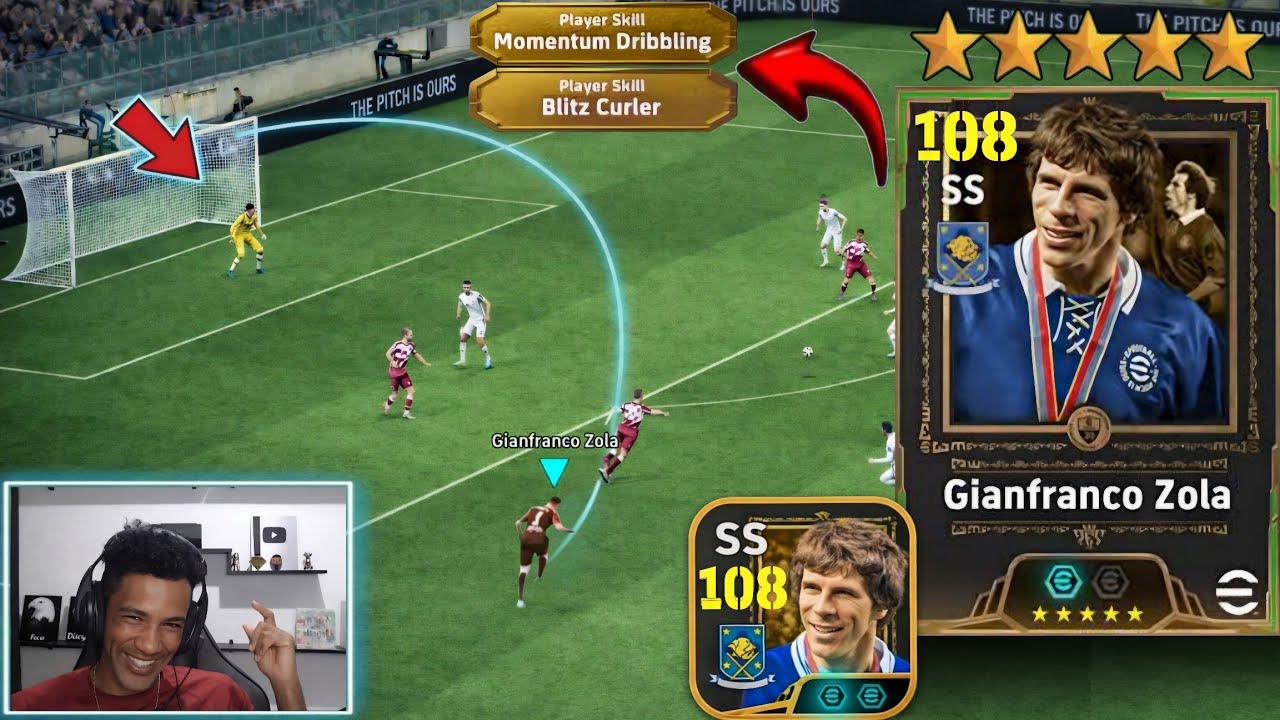 O BLITZ CURLER do ZOLA t&aacute; BUGADO DEMAIS no eFootball 2026 Mobile