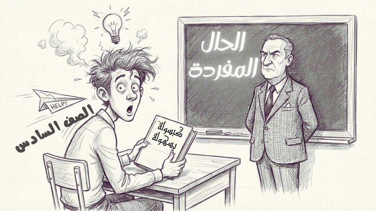 الحال المفردة للصف السادس الترم الثاني المنهج الجديد - الحال وإعرابه فى اللغة العربية - ذاكرلي عربي