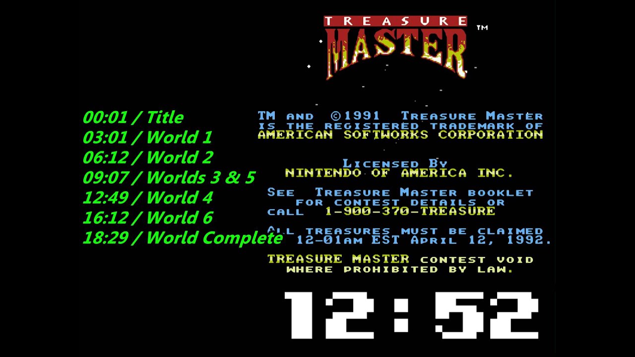 Nes Treasure Master Soundtrack