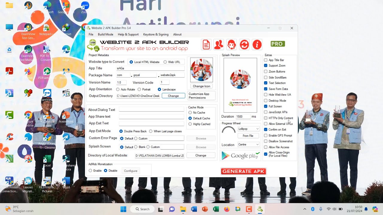 Convert HTML 5 Hasil Publish Articulate Storyline 3 Menjadi Aplikasi Android dengan Apk Builder