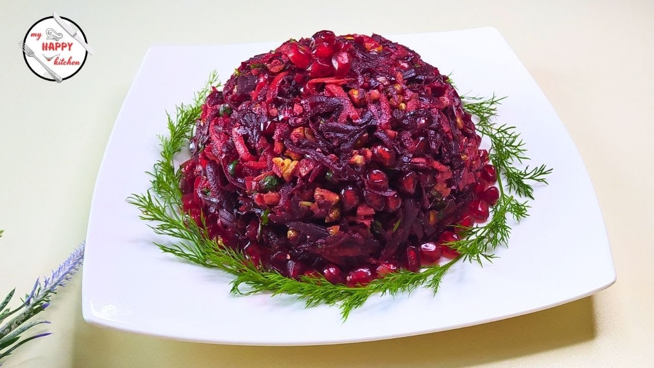 САЛАТ из КРАСНОЙ СВЕКЛЫ с Грецкими Орехами / Этот рецепт очень вкусный и очень простой.