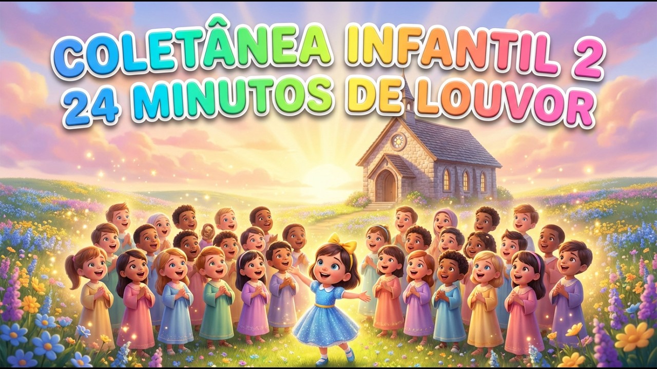 COLETÂNEA HARPA CRISTÃ INFANTIL 2 🎶 24 MIN de louvor cantados por Crianças 👧🧒