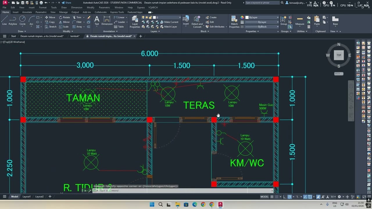 Desain Rumah Impian dan Instalasi Listrik Berbasis 3D | Project-Based Learning | Gambar Teknik 1