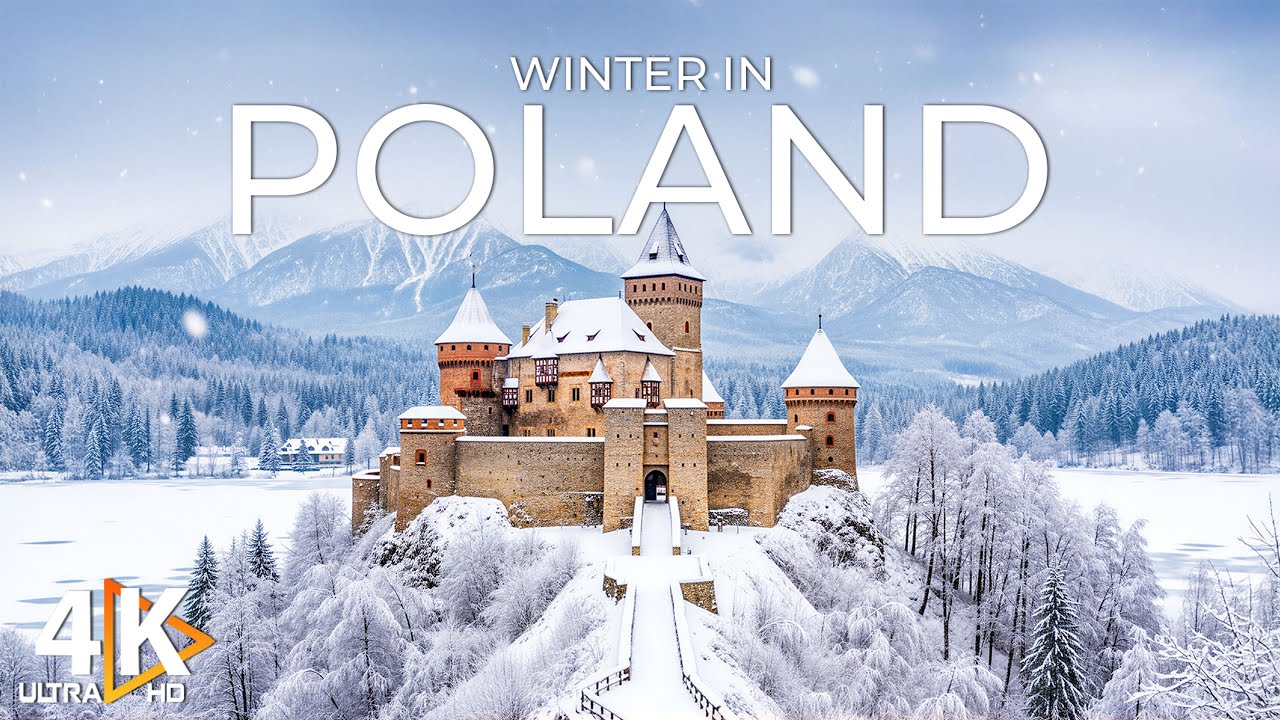 Winter in Poland 4K UHD | Snow‑Covered Tatra Mountains & Serene Forests with Relaxation Music