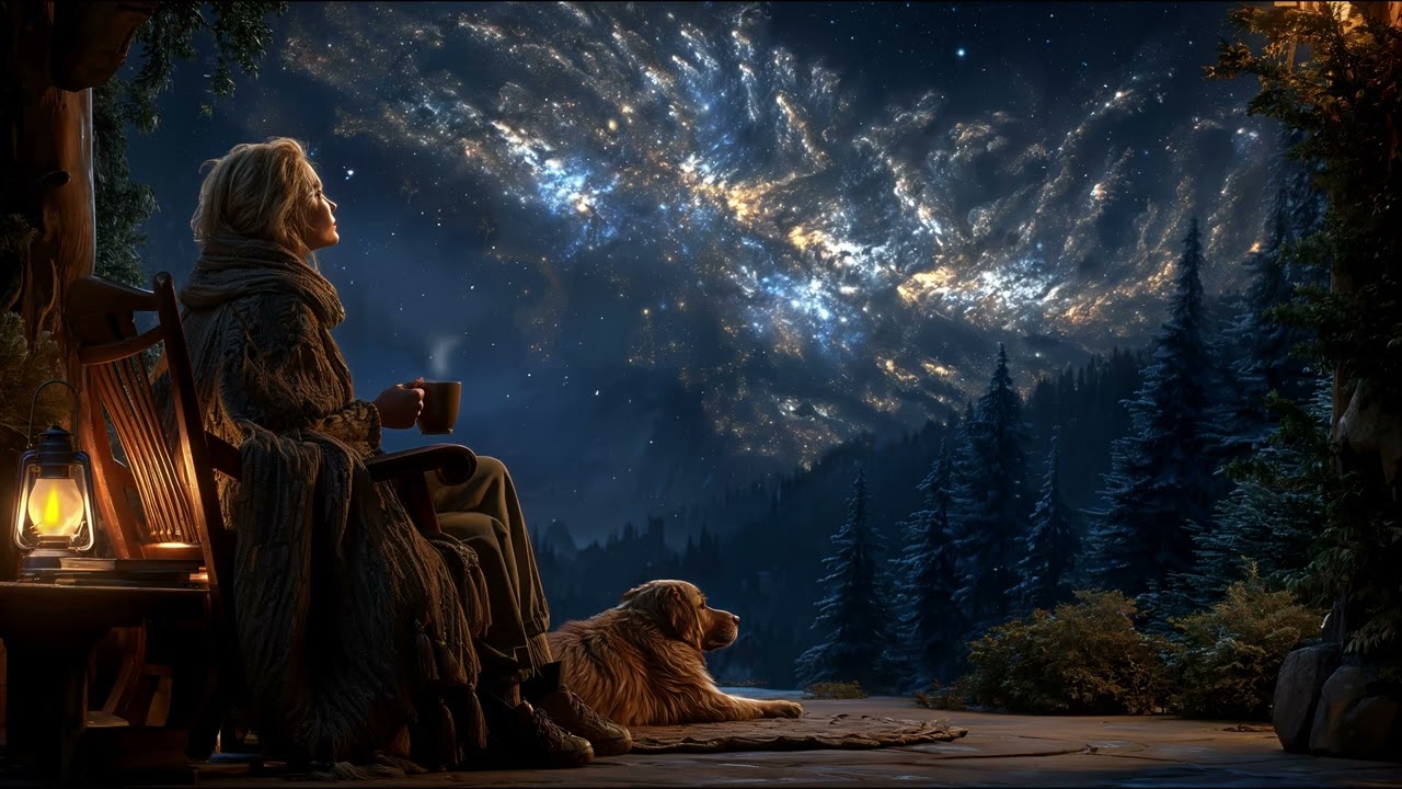 Dreaming Under the Stars: Cozy Sleep Ambience with Dog
