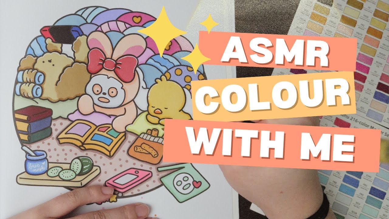 color with me | coco wyo coloring book | asmr coloring no talking | ohuhu markers