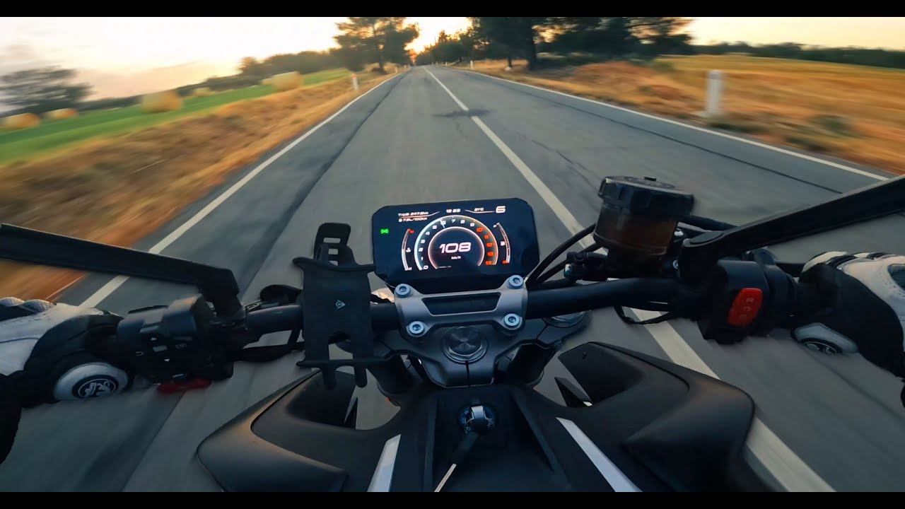 the stock CFMOTO 450NK exhaust sounds AMAZING! [RAW Onboard - Cyprus motorcycle] 2024