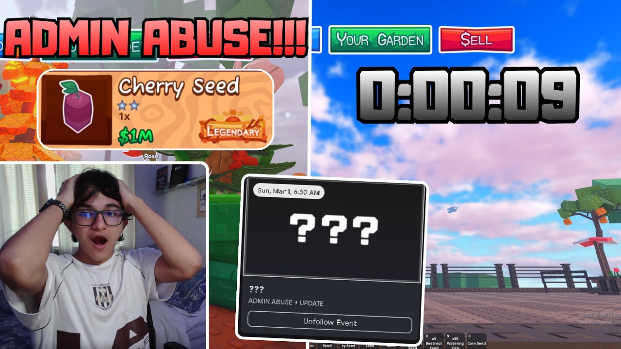 ADMIN ABUSE y ACTUALIZACION de GARDEN HORIZONS!!!....a las 5 de la mañana...