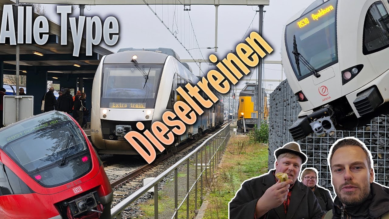 ALLE type dieseltreinen in Nederland in 1 dag & LINT in Enschede!!! || #BliviusVlog