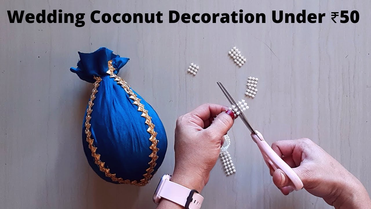 Coconut Decoration | ತೆಂಗಿನಕಾಯಿ ಅಲಂಕಾರ | Shagun Nariyal | Pooja Nariyal | Varagai | नारियल डेकोरेशन