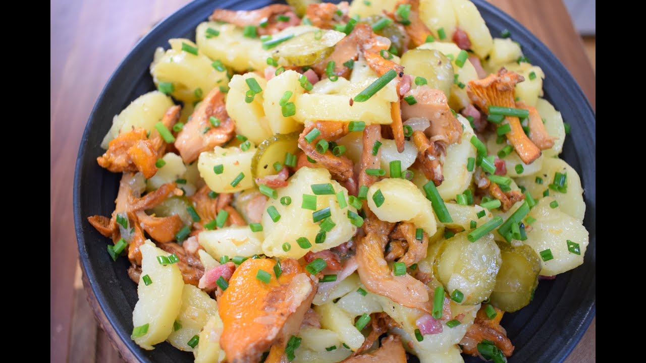 НЕМЕЦКИЙ КАРТОФЕЛЬНЫЙ САЛАТ С ГРИБАМИ!