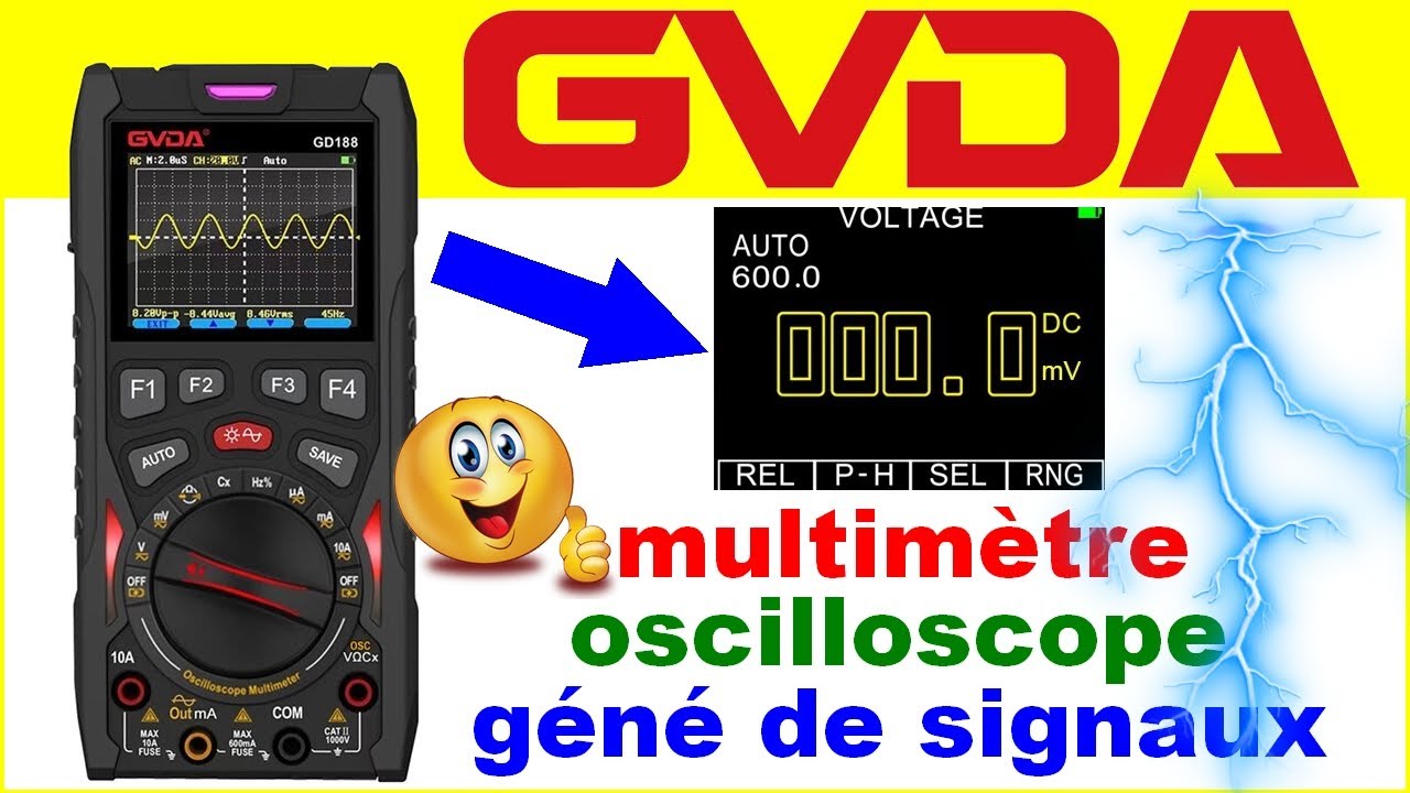 Multimètre oscilloscope générateur de fréquences électronique gvda gd188 