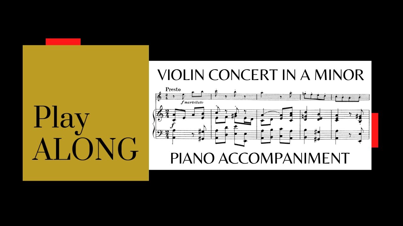 Vivaldi - Violin Concerto in A minor - 3rd mvt. - PERFORMANCE TEMPO - accompaniment