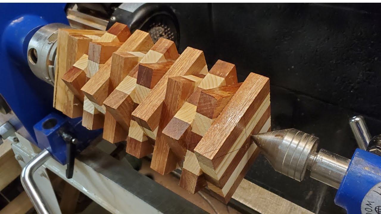 Woodturning eclectic goblet with rings