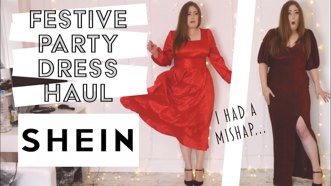 SHEIN FESTIVE PARTY DRESS HAUL | CHRISTMAS DRESSES | SIZE 16 SHEIN TRY ON HAUL