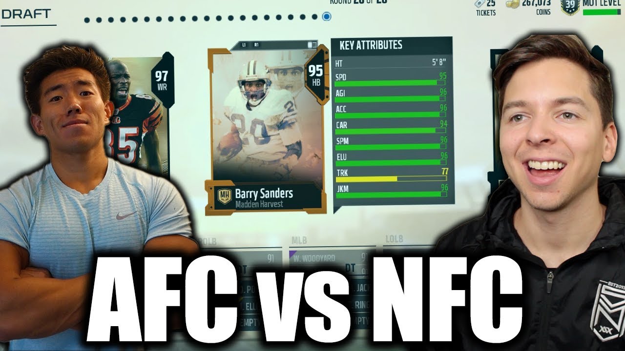 AFC vs NFC DRAFT CHALLENGE W/ KayKayEs! MUT DRAFT