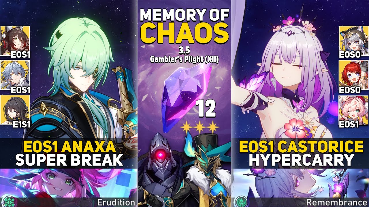 E0S1 Anaxa Super Break & E0S1 Castorice Hypercarry | MOC 12 | Honkai: Star Rail 3.5