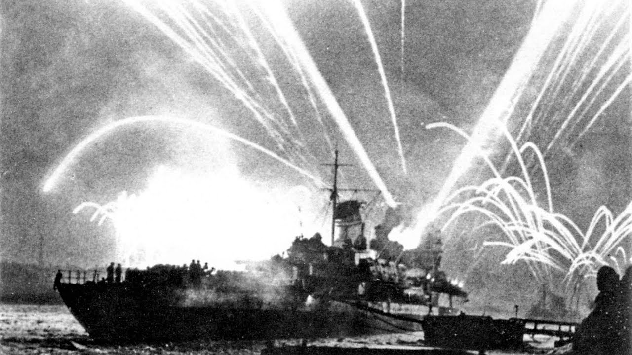 Ленинград. Салют в день Освобождения от блокады 27 января 1944
