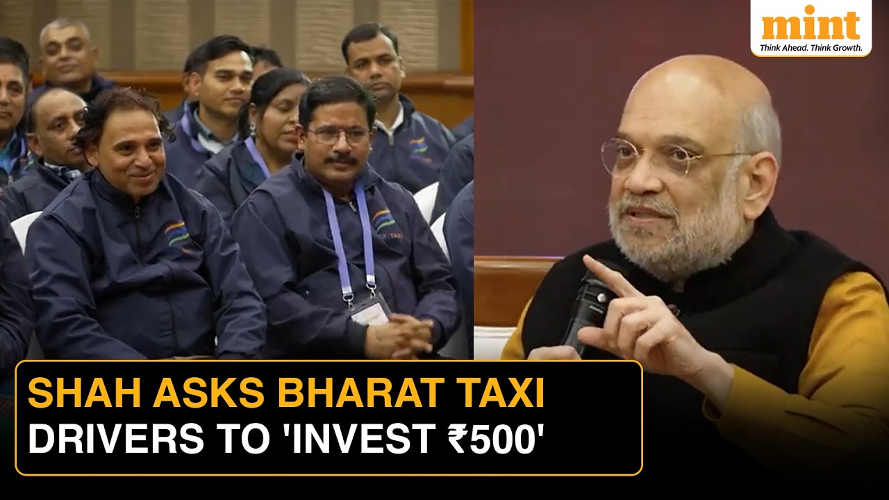 Амит Шах призывает водителей Bharat Taxi инвестировать в приложение, обещая «получить 20% прибыли...