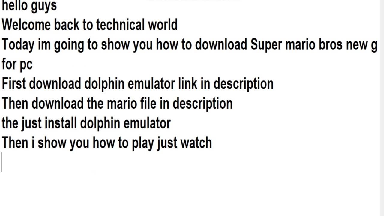 How to download Newer super mario for pc