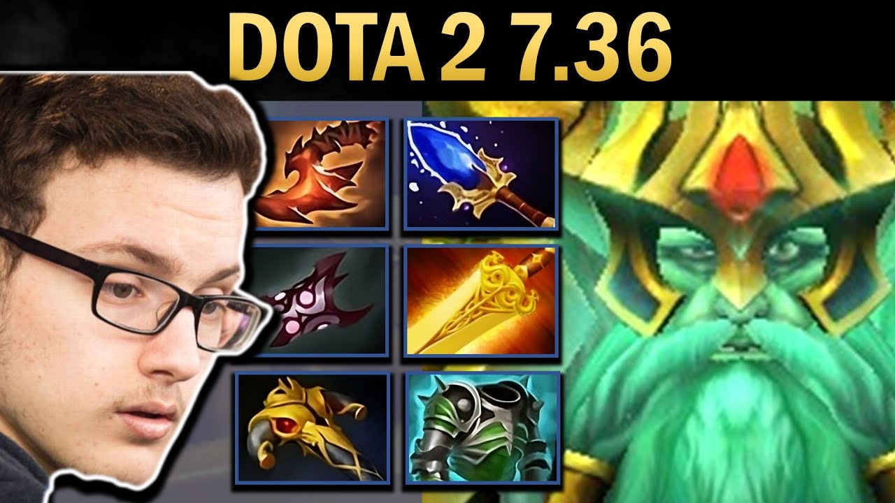Wraith King Gameplay Miracle with Radiance and Armlet - Dota 7.36