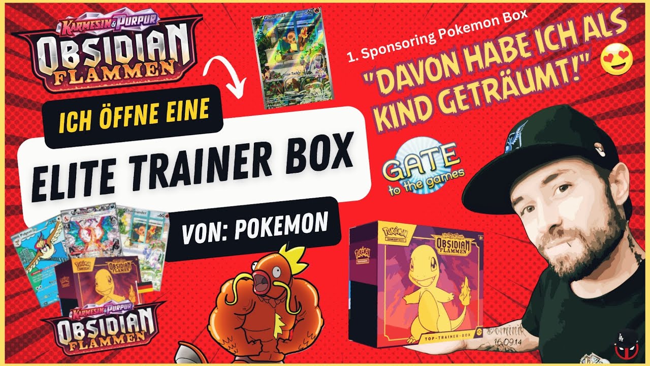 Erste Sponsoring Pokemon Trainer Box und wieso ich alt bin! | Obsidian Flammen | Ziehe ich Glurak?