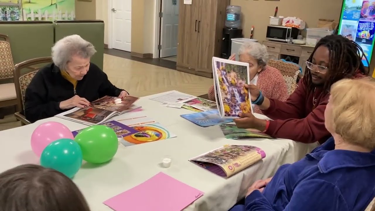 Color Pink Party & Collage Creations | Transitional Memory Care at Chateau Madeleine, Melbourne FL