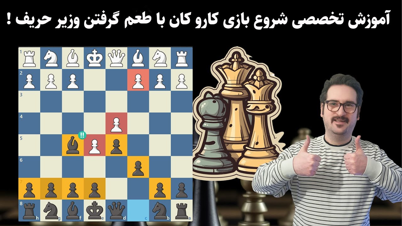 بهترین شروع بازی برای سیاه در شطرنج + تله‌ها و استراتژی‌ها | آموزش کامل دفاع کاروکان