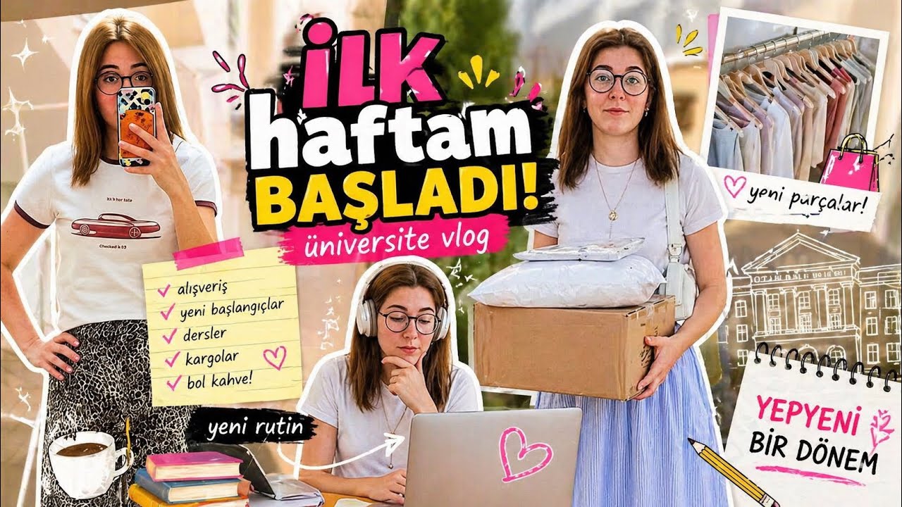 ÜNİVERSİTENİN İLK HAFTASI (Biriken kargolar, alışveriş, dersler...)