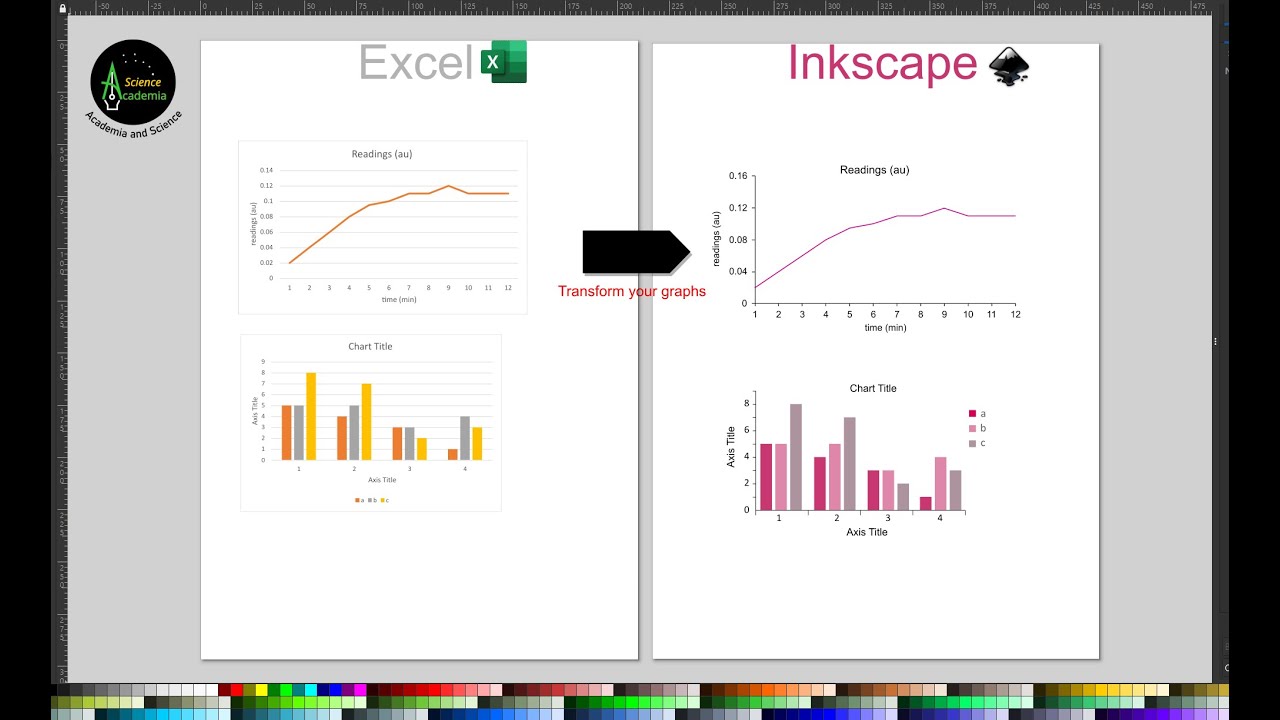 Transform your excel graphs in Inkscape
