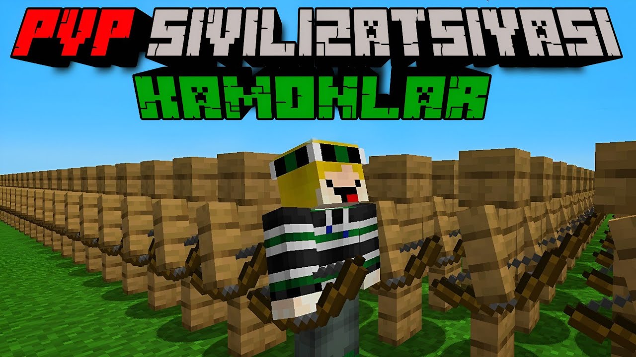 MINECRAFT LEKIN MEN PVP SIVILIZATSIYASIDA KAMONGA AYLANAMAN 2 MAVSUM UZBEK DUBLAJ 