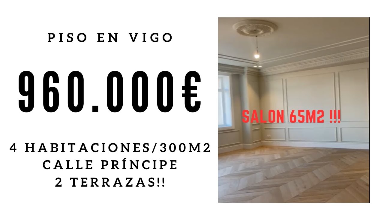 🌟 Tour Exclusivo: Lujoso Piso en Vigo Calle Príncipe | 4 Habitaciones, 2 Terrazas y Obra Nueva 🌟