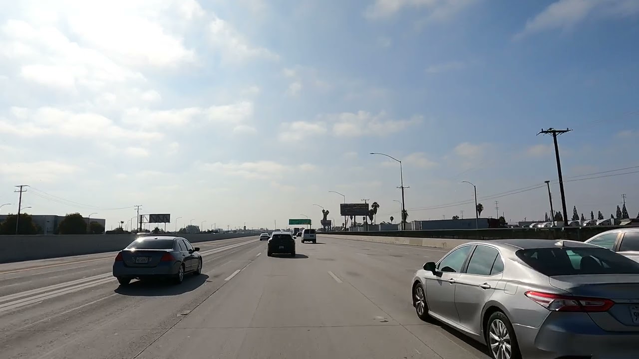 Driving from East Los Angeles to Riverside 605 S to 5 S to 91 E