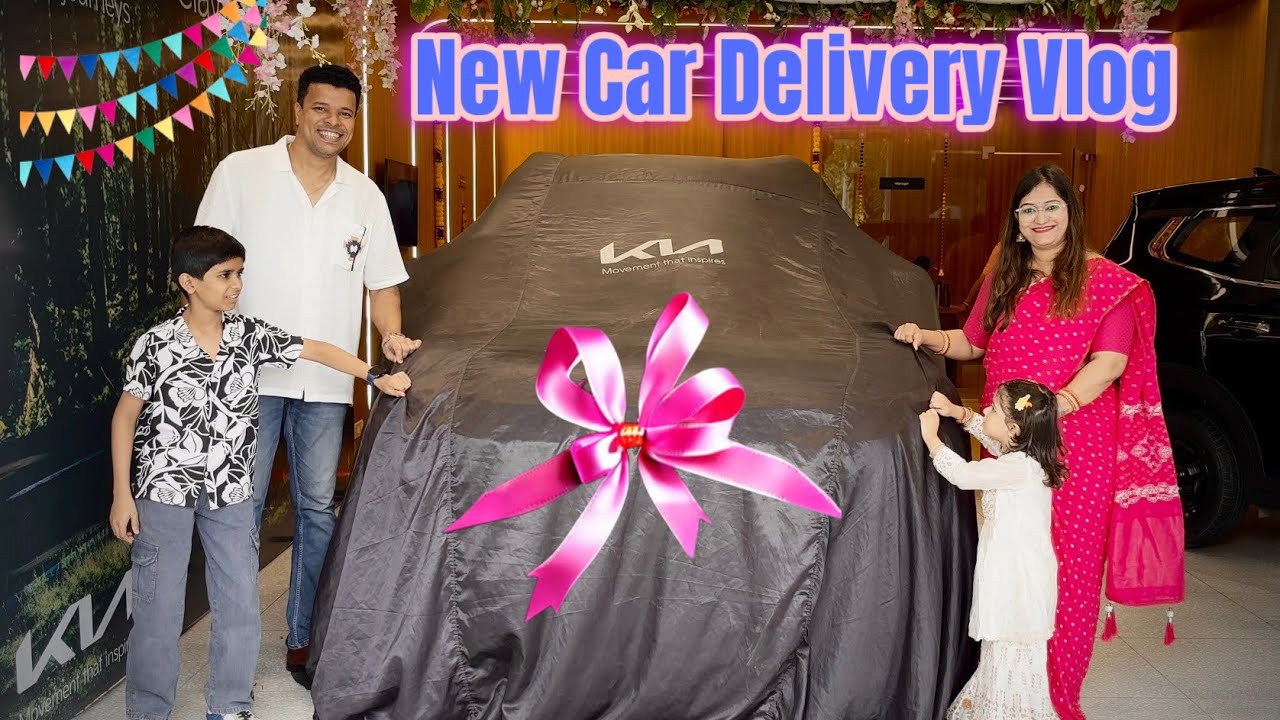 Taking Delivery of My New Kia Carens Clavis HTE Optional Turbo Petrol | New Car Unveiling Vlog 🚗✨