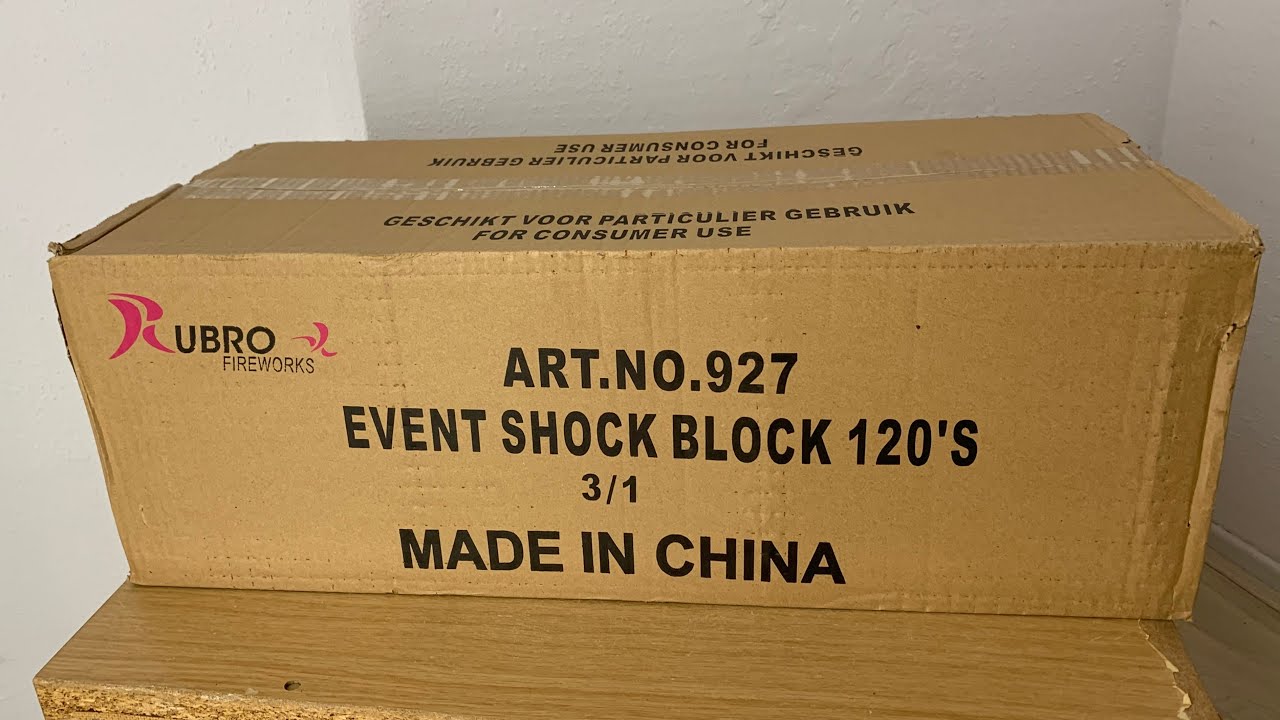 Event Shock Block 120's : Rubro Vuurwerk : 30 mm : Straatfilm : Compound