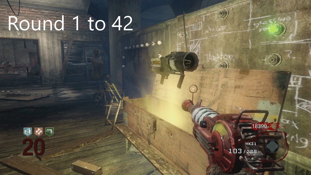 Call Of Duty Black Ops Zombies Kino der Toten rounds 1-54 solo gameplay