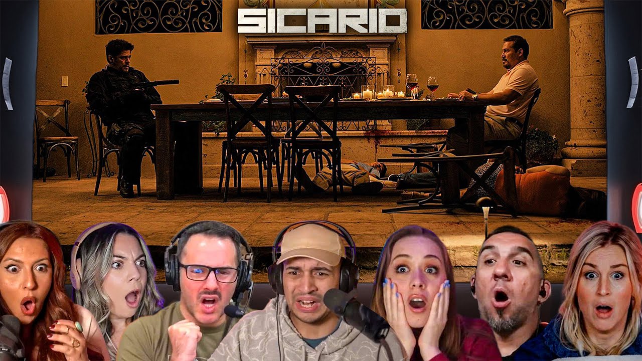"Dinner" Silence & Death – Sicario (2015) | First Time Watching Movie Reaction Compilation