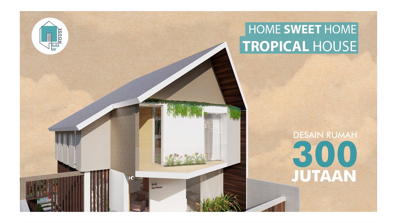 Desain Rumah Tropis Scandinavian 300 Jutaan di Lahan 9x13 m2