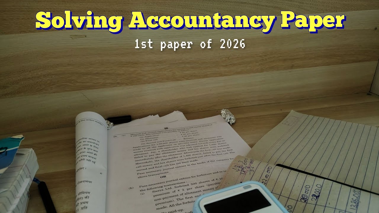 Solving Sample Papers 🌈| 1st sample paper of 2026 nd 12th ✨✨| Studying, library, struggling|✨✨✨