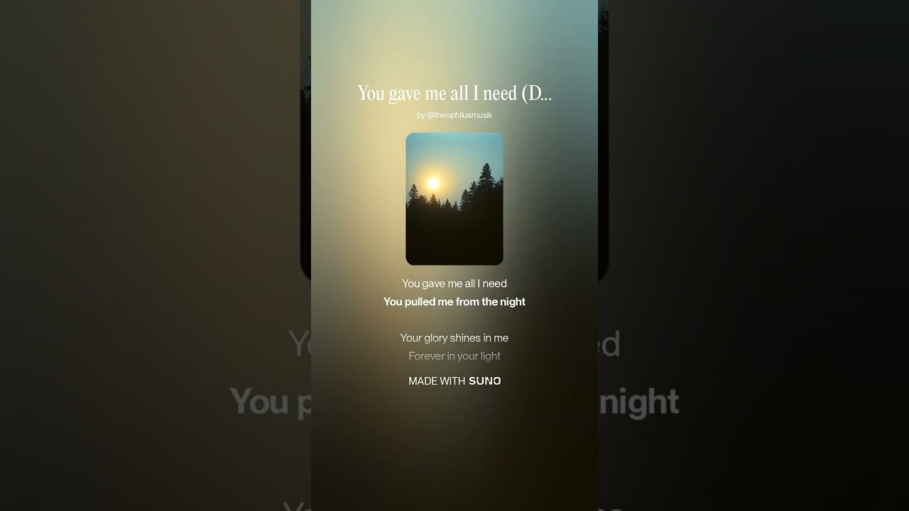 You gave me all I need (Deep House)