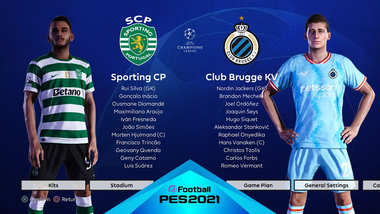 PES 21 - Sporting CP vs Club Brugge - UEFA Champions League 25/26 Match | PC Gameplay