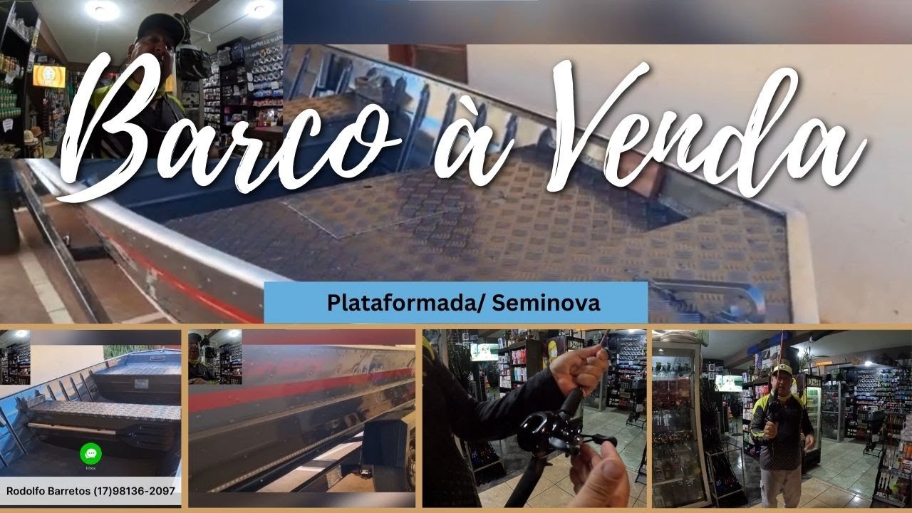 🔥CANOA PLATAFORMADA À VENDA! VARA/CARRETILHA 129 REAIS!🔥