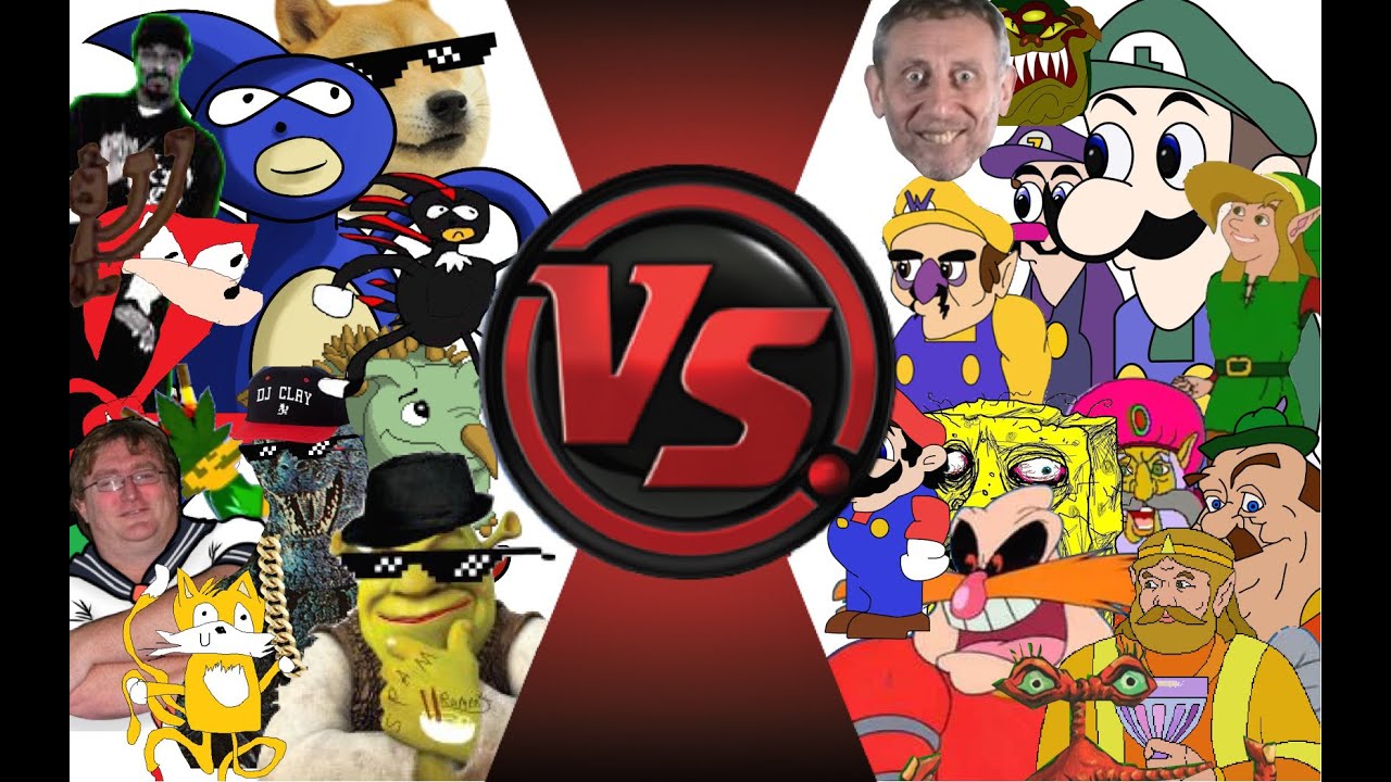 MLG vs YOUTUBE POOP! TOTAL WAR! (Sanic vs Weegee 2) Cartoon Fight Club Episode 23
