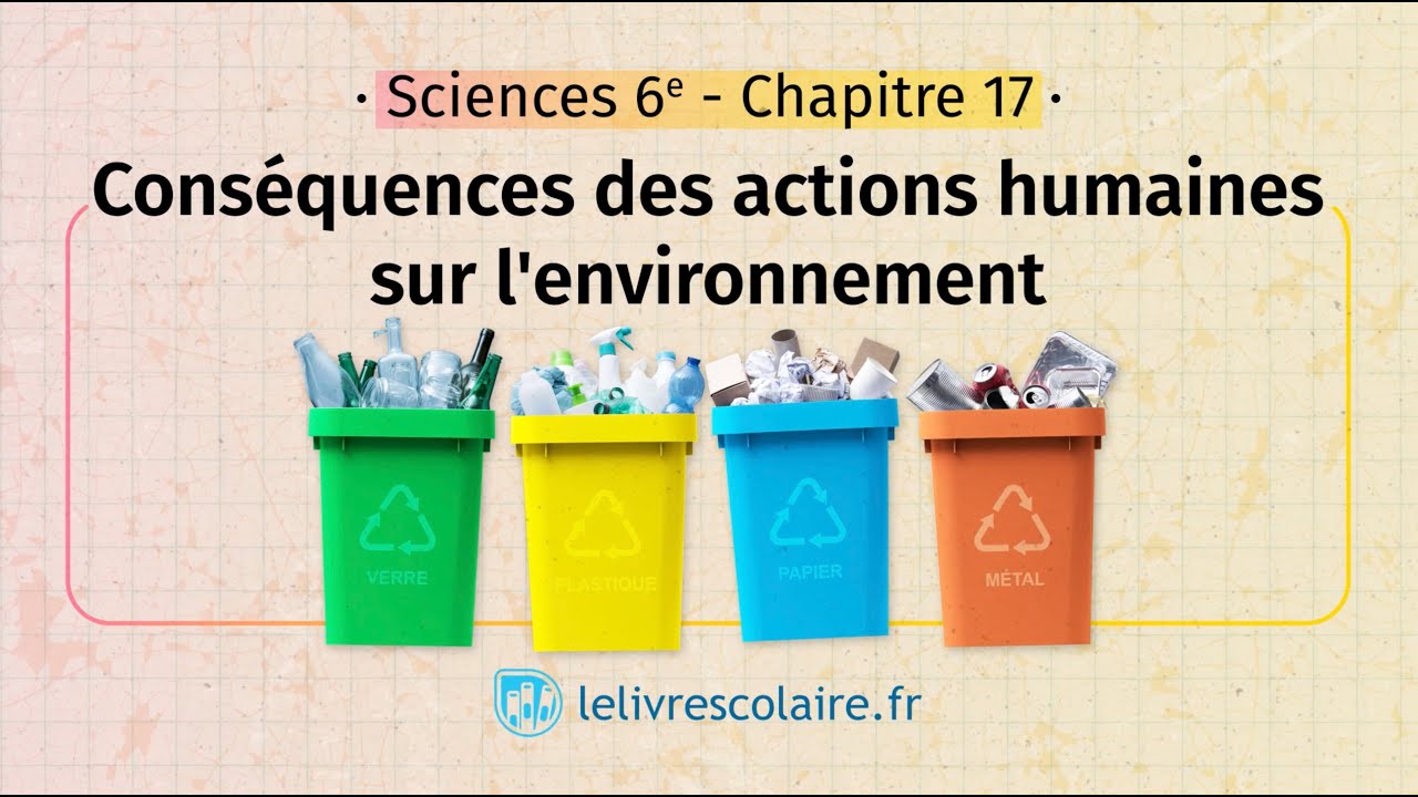 Conséquences des actions humaines sur l’environnement (Sciences et Technologie 6e)
