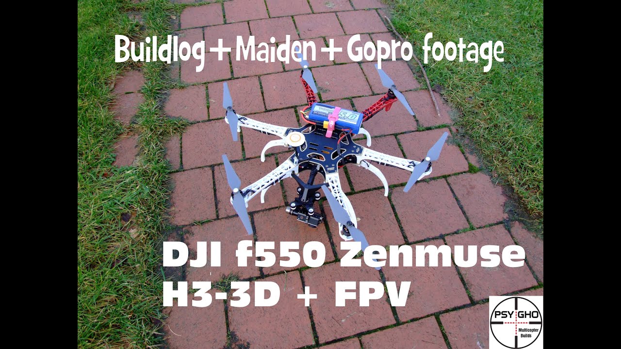 Dji F550 with Zenmuse h3-3d and FPV gear  (build log + maiden + gopro footage)