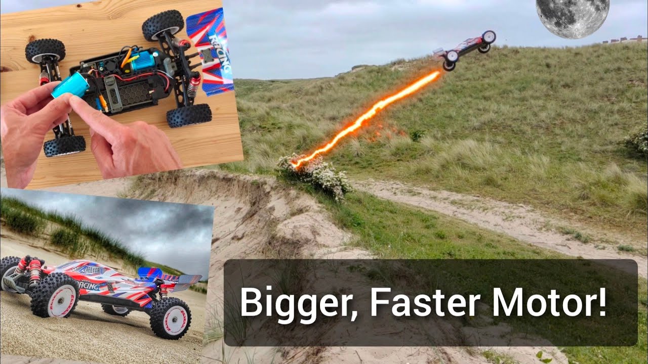 Does it goes to the Moon now? Upgrading the motor in the WLtoys 124008/124007