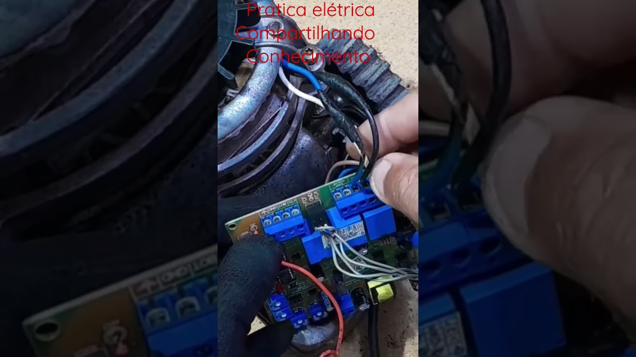liga&ccedil;&atilde;o do capacitor ao  motor de port&atilde;o eletr&ocirc;nico